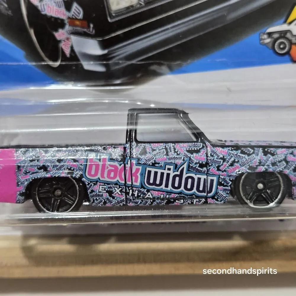 Lot of 2 Hot Wheels ‘83 Chevy Silverado Black Widow  Black and Pink NEW
